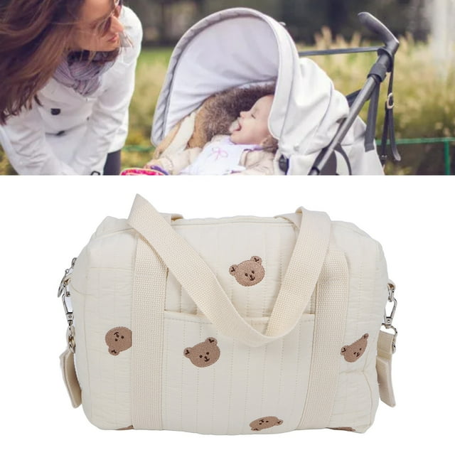Bolsa de Almacenamiento para Cochecito de Bebé Bolsa de Bebé Bordada Bolsa Cambiador de Bebé Reutilible Bolsa Orgusadora Para Cochecito, Bolsiles Con Cremallera Bolsa Bolsa Bolsa