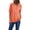 Orange, variant on Front Zipper Shirt V Neck Long Sleeve Womens Shirts Casual Summer Chiffon Orange
