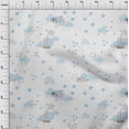 thumbnail image 4 of oneOone Georgette Viscose Light Grayish Blue Fabric Kids Quilting Supplies Print Sewing Fabric By The Yard 42 Inch Wide, 4 of 6
