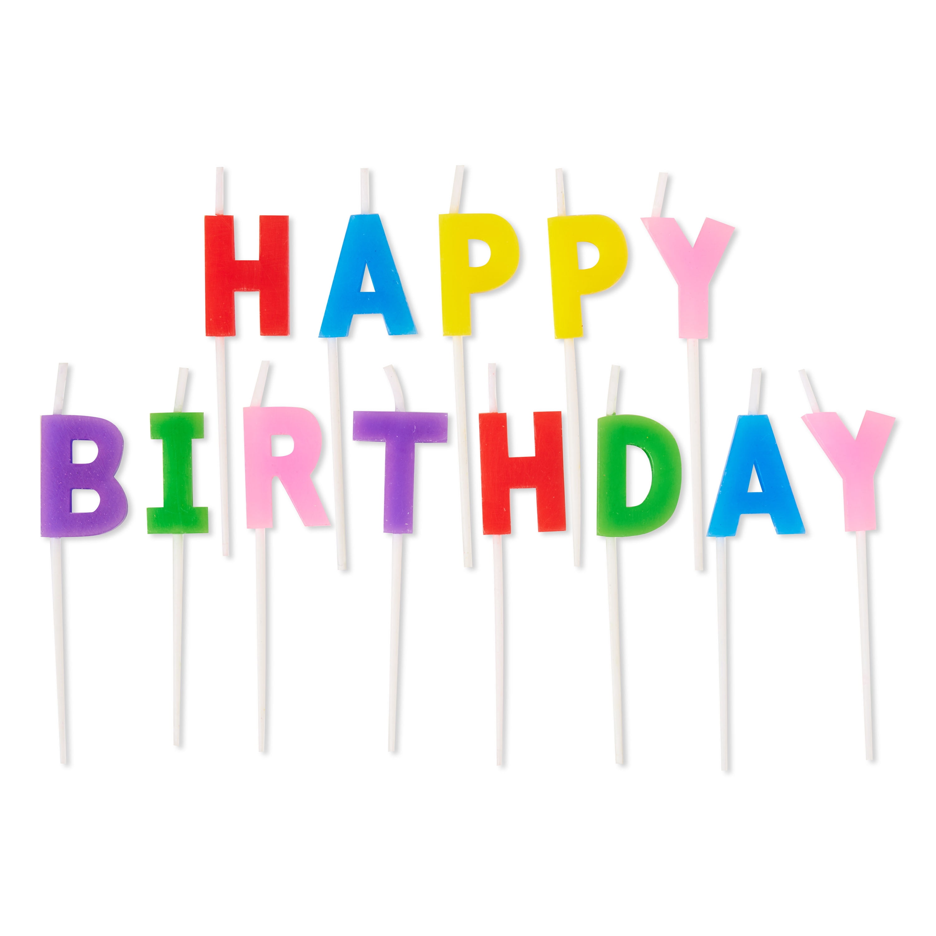 Great Value Celebration Candles, Happy Birthday, 1 Count