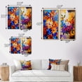 thumbnail image 4 of Designart "Bright Minimal Wildflowers in Bloom I" Floral Bouquet Wall Art Set Of 2 - Traditional Blue Gallery Wall Set For Home Decor, 4 of 6