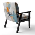 thumbnail image 5 of Designart "Dialogue With Minimalism Serene Blue Abstract" Upholstered Abstract Painting Accent Chair and Modern & Contemporary Arm Chair - Multiple Color & Pattern, 5 of 7