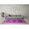 thumbnail image 3 of Ahgly Company Indoor Square Oriental Purple Industrial Area Rugs, 8' Square, 3 of 4