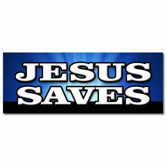 12" JESUS SAVES DECAL sticker church religious pastor bible christian message