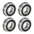 thumbnail image 1 of Unique Bargains F6202-2RS 15x35x11mm Double Scellé Roulements à Billes à Bride en Acier Chromé 4 Pack, 1 of 5