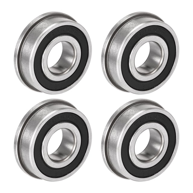Unique Bargains F6202-2RS 15x35x11mm Double Scellé Roulements à Billes à Bride en Acier Chromé 4 Pack