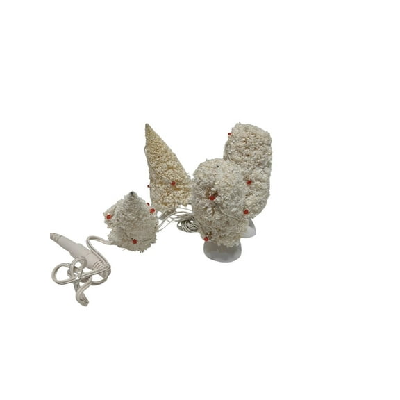Vintage Twinkling Lit Trees – White (Set of 3) Department 56 Village Accessory 56723
