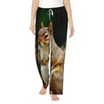 thumbnail image 2 of Lsque Squirrels Eating Peanuts On The Tree Print Women's Pajama Pants, Lounge Pant - Comfortable Home Wear,Elastic Waistband, Stylish Design-XX-Large, 2 of 9