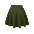 thumbnail image 2 of Made by Johnny Women's Basic Versatile Stretchy Flared Skater Skirt XXL OLIVE, 2 of 6