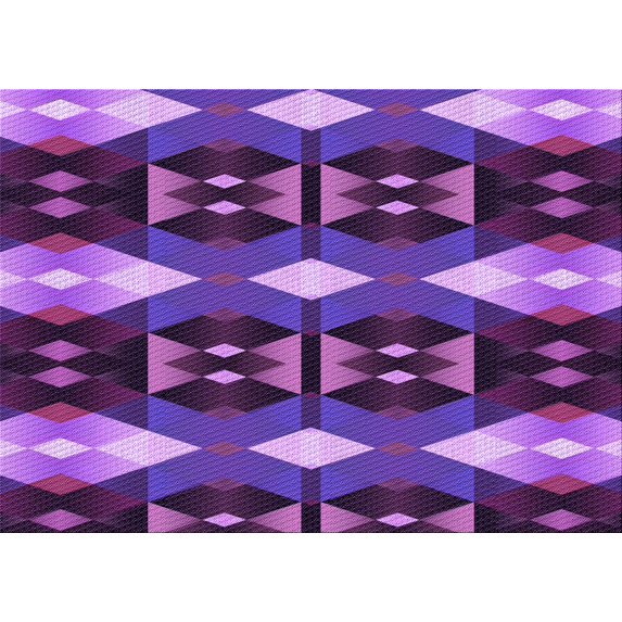 Ahgly Company Machine Washable Indoor Rectangle Transitional Purple Area Rugs, 8' x 10'