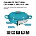 thumbnail image 5 of Bruntmor Enameled Cast Iron Cookware Shallow Casserole Braiser Pan with Steel | 1, 5 of 10