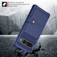 thumbnail image 3 of Decase Card Holder Case Compatible with Google Pixel 7 Pro (6.7"-inch 2022),Shockproof Magnetic Hybrid Leather Wallet Case Cover with Credit Card Holder for Google Pixel 7 Pro, Darkblue, 3 of 7