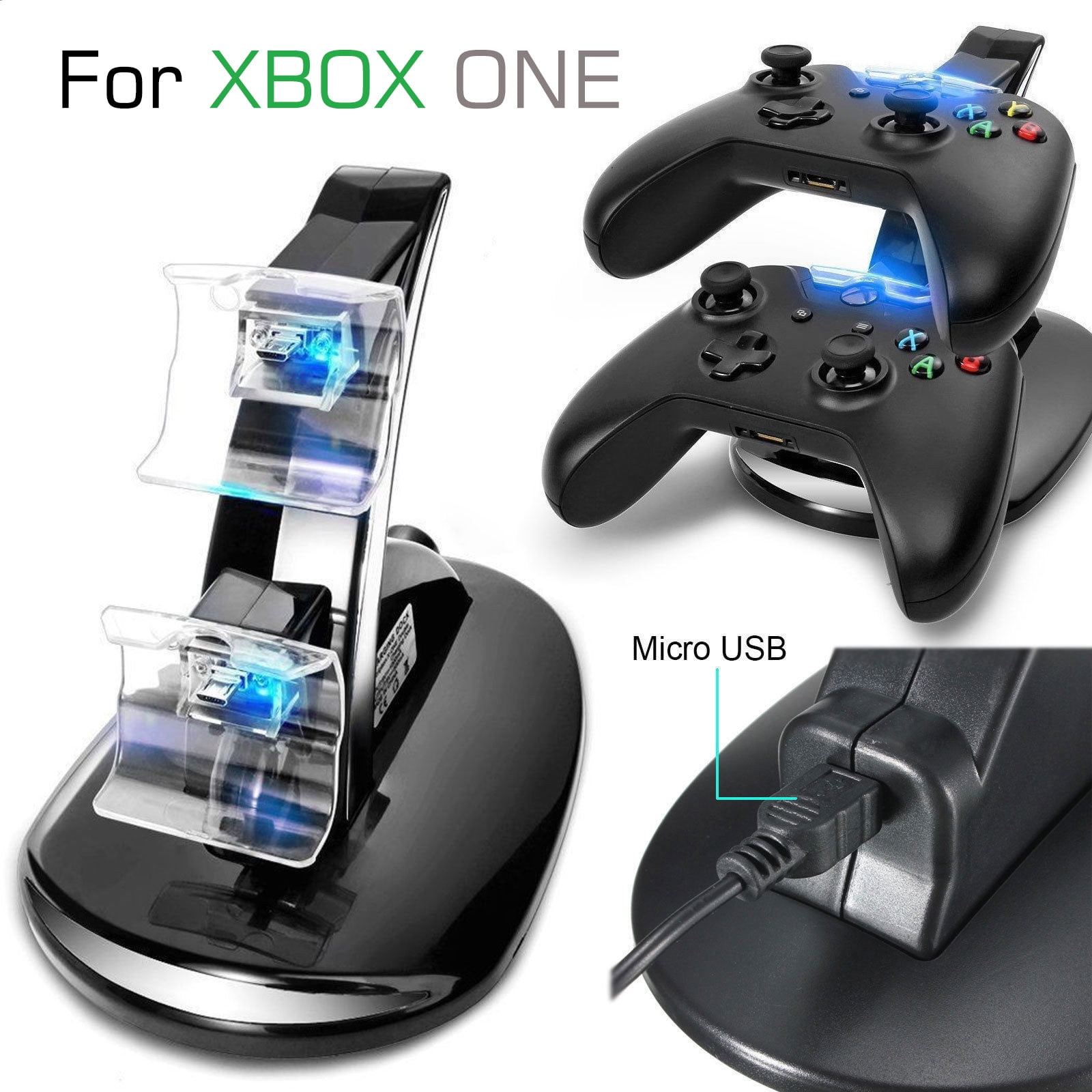 EEEkit Charging Dock with USB Charging Cable for Xbox One Controller