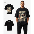 thumbnail image 2 of G-West Melodic Bloom Oversized T-Shirt Mens Black Size- M, 2 of 2