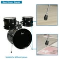 thumbnail image 4 of Full Size 22in 5-Piece Complete Adult Drum Set with Bass Drum, 2 Tom Drum, Snare Drum, Floor Tom, 16" Ride Cymbal, 14" Hi-hat Cymbals, Stool, Drum Pedal, Sticks, Black, 4 of 10