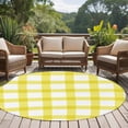 thumbnail image 4 of Farmhouse Farm 7FT Round Area Rugs for Living Room Minimalism Yellow Buffalo Check Plaid Holiday Theme Ultra-Thin Non-Slip Round Rugs Washable Low Pile Circle Carpet for Bedroom Kitchen Nursery, 4 of 9