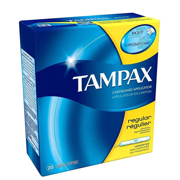 Tampax Tampons with Flushable Cardboard Applicator Regular, 20 Count