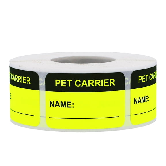 Pet Carrier Labels | 1″ x 1.5″ - 500 Pack