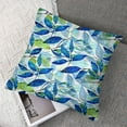 thumbnail image 7 of Birds Throw Pillow Cushion Cover, Romantic Perched Spotted Sparrows Wet in Wet Watercolor Technique, Decorative Square Accent Pillow Case,  Green Pale Green and Teal, 7 of 7