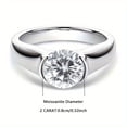 thumbnail image 2 of 2 Carat Moissanite Eternity Ring For Men And Women, S925 Sterling Silver Fashionable Ring, Engagement Wedding Anniversary Valentine's Day Birthday Gift, Gift For Boyfriend And Girlfriend, 2 of 10