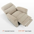 thumbnail image 5 of MCombo Lay Flat Dual Motor Power Lift Recliner Chair with Massage and Heat for Elderly , USB Ports, Extended Footrest, Fabric(Beige), 5 of 10