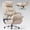 Beige, variant on OKUP M80A Electric Office Chair with Massage Heat & Ventilation, Dual Motor Executive Reclining Office Chair with Footrest, 420 lbs Capacity