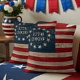 thumbnail image 3 of 2 Pack Outdoor Waterproof Throw Pillows,250th Anniversary Patriotic Flag Decorative Square Pillow Case Patio Pillows for Chair Couch Sofa 16x16in, 3 of 9