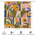 thumbnail image 6 of Mid Century Modern Abstract Boho Shower Curtains for Bathroom, Cute Retro Floral Bathroom Shower Curtain, Vintage Checkered Flower Bath Curtain, Waterproof Fabric Shower Curtain Decoration, 6 of 6