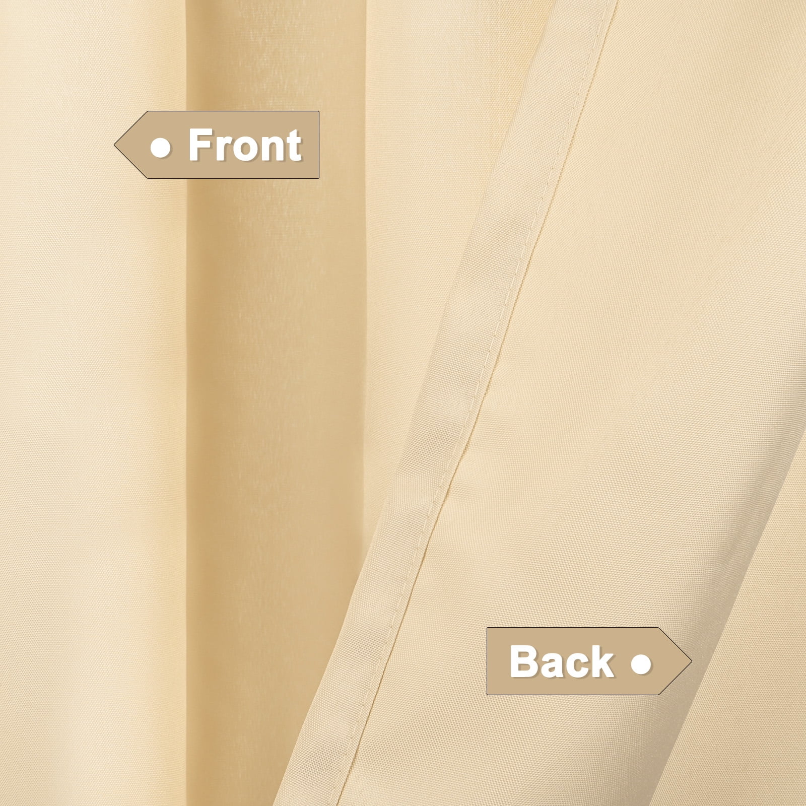 Uxcell Outdoor Curtains for Patio Waterproof, 150W x 108L Inch Heavy Gazebo Curtains for Outdoor Patio, Porch, Sunlight [Cream, Grommet Top]
