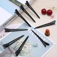 thumbnail image 3 of 30 Packs Hair Clips Duck Bill Clips, Rustproof Metal Curl Clips with Holes for Hair Styling (Black (30 Pack)), 3 of 5