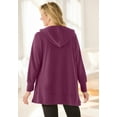 thumbnail image 2 of Woman Within Plus Size Snap Hoodie Pocket Sweatshirt, 2 of 3