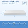 thumbnail image 2 of Full Mattress, 6 inch Memory Foam Mattress  Green Tea Infused Mattress Medium Firm Mattress CertiPUR-US Certified / Bed-in-a-Box / Pressure Relieving,Full Size, 2 of 7