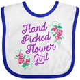 thumbnail image 3 of Inktastic Handpicked Flower Girl for Wedding Girls Baby Bib, 3 of 4