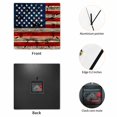 thumbnail image 2 of Vintage American Flag Wooden Wall Clock Silent Non Ticking, Blue Star Red Striped Wooden Square Wall Clocks Battery Operated, Decor Clock for Home Office, Living Room, Kitchen, 10 Inch, 2 of 9
