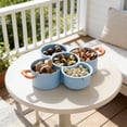 thumbnail image 5 of Divided Serving Platter, Divided Serving Dish with Handle, Multi-Compartment Divided Veggie Tray, Multifunctional Fruit Bowl Snacks Box Container, Suitable for Kitchens, Travel, and Picnics, 5 of 6