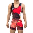 thumbnail image 1 of Godzilla Wrestling Singlet - Red and Blue option, 1 of 3