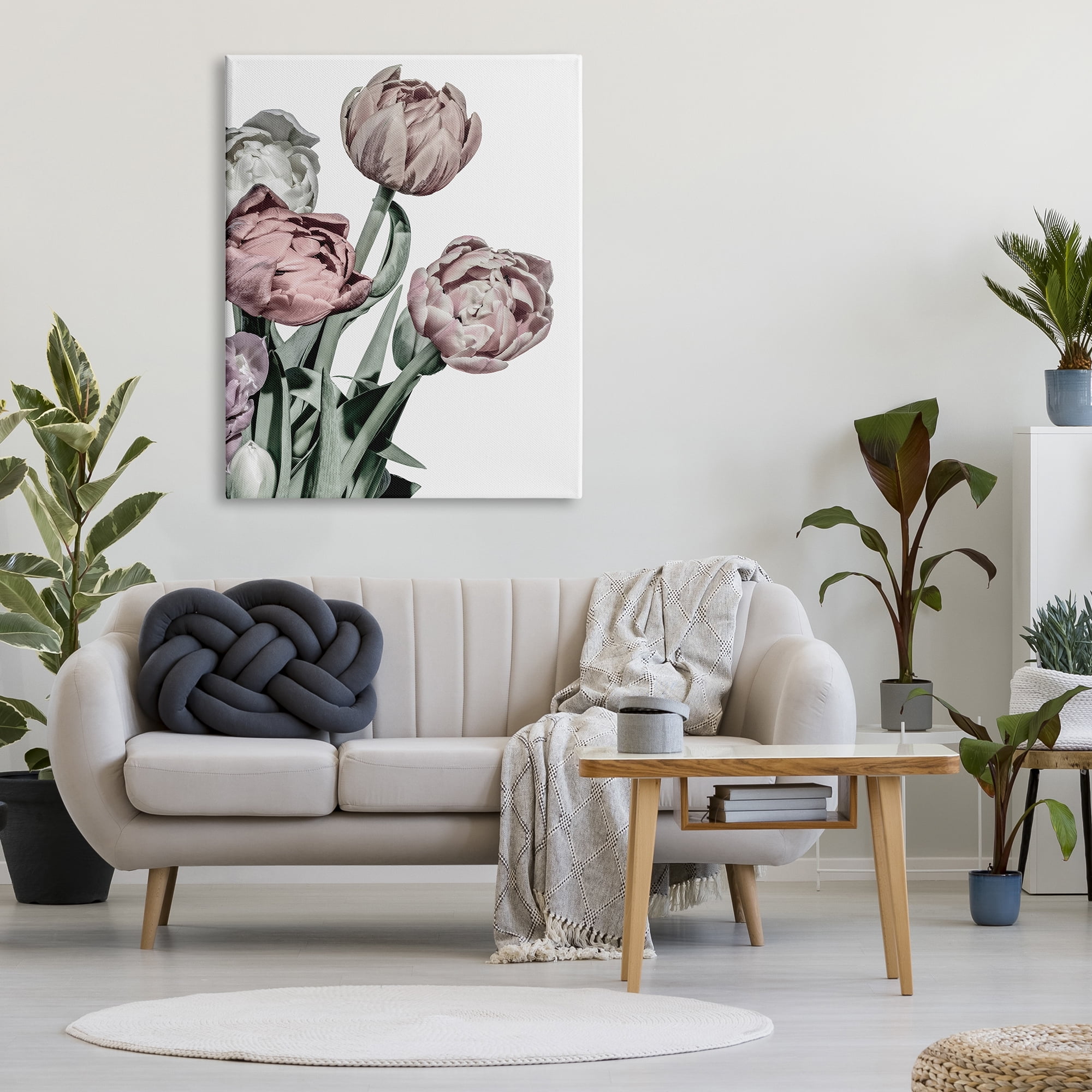 Stupell Industries Bold Globeflower Floral Bouquet Vintage Faded Tones, 36 x 48, Design by Malerifabrikken