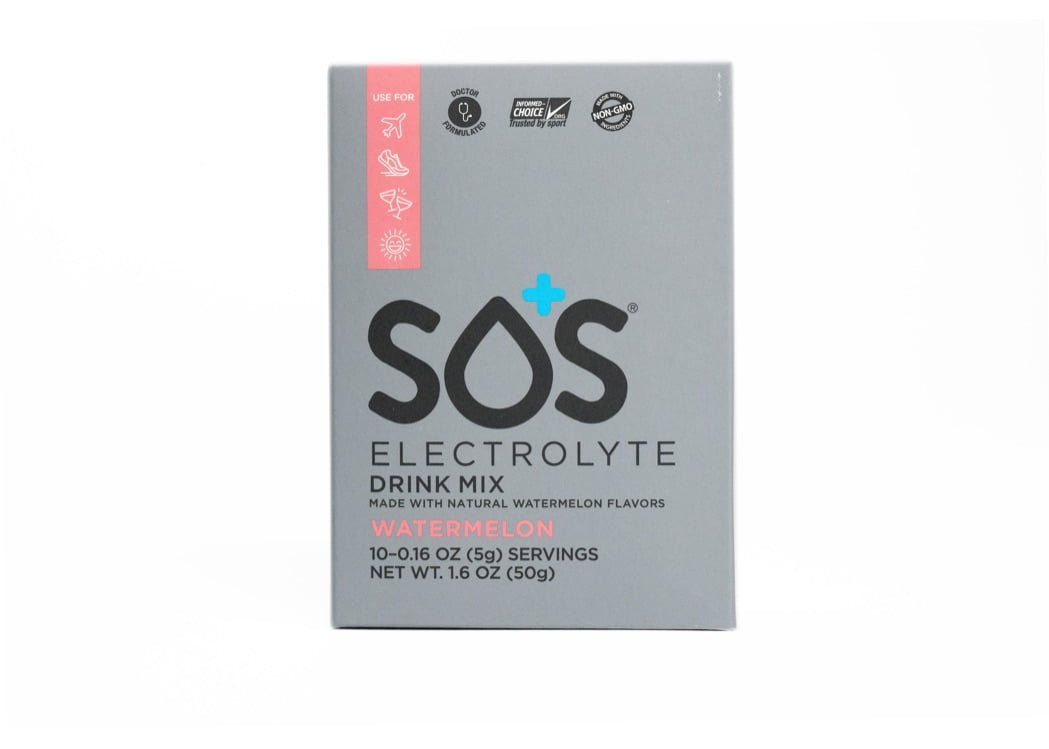 SOS Hydration Electrolyte Drink Mix 10 Stick Packet Servings