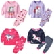 thumbnail image 2 of Pijamas de manga larga para bebé y niña, conjunto de 2 piezas, camiseta y pantalones con estampado de unicornio, ropa de dormir informal para niños de 2 a 7 años, 2 of 5