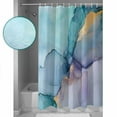 thumbnail image 3 of 60x72 Inch Shower Curtains for Bathroom Teal Purple Marble Fabric Bath Curtain Decor Modern Abstract Ink Painting Art Luxury Waterproof Restroom Curtains Shower Set Accessories with 12 Hooks 60 Inch, 3 of 6