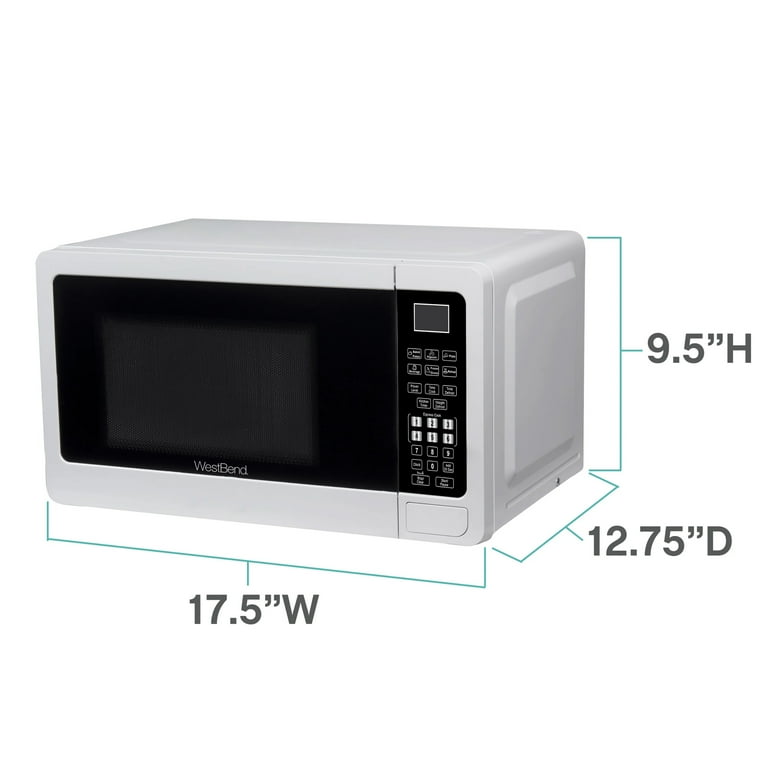 West Bend 0.7 Cu. Ft. 700 Watt Compact Kitchen Countertop Microwave Oven,  Black, 1 Piece - Foods Co.