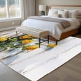 thumbnail image 4 of Spring Floral Area Rugs 5'x8', Washable Small Throw Rugs for Classroom Bedroom, Yellow Roses Flowers Leaves Farmhouse Wooden Indoor Outdoor Rug Non-Slip Low Pile Carpet Runner Reversible Floor Mats, 4 of 8