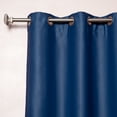 thumbnail image 2 of Quality Home Wide Basic Bronze Grommet Blackout Curtain - Navy - 100"W X 108"L (Single Panel), 2 of 3