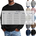 thumbnail image 2 of Rvwovn Men's Ribbed Crewneck Sweater Long Sleeve Thick Thermal Loose Fit Fall Winter Pullover Top, 2 of 7