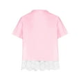 thumbnail image 3 of Sentmoon Clearance Items Tops for Girl Girls Tops T-Shirts Crew Neck Kids Clothes Classic Fit Short Sleeve Casual Print Oversized Comfy Blouse Pink 9 Years, 3 of 4