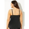 thumbnail image 2 of Swimsuits For All Women's Plus Size Adjustable Relaxed Fit Tie Front Underwire Tankini Top, 2 of 4