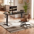 thumbnail image 2 of Amadwell 55" Electric Height Adjustable Standing Desk, 27.6" Deep Work Table with Power Outlets, Home Office Desk, 2 of 9