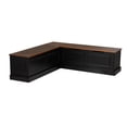 thumbnail image 2 of Linon Romero Casual Wood Corner Dining Breakfast Nook with Storage, Black/Walnut, 2 of 19