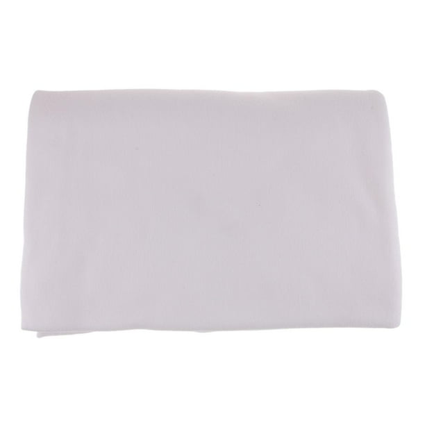 Tela de vellón sólido antibolitas de poliéster de 100 x 160 cm, accesorios para manualidades Blanco