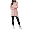 thumbnail image 3 of Womens Oversized Hoodies Sweatshirts Long Sleeve Pullover with Pocket Fall Winter Outfits Y2k Clothes Pink S, 3 of 8